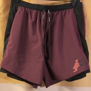 Nike Purple and Black Running Shorts
